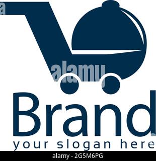 fast food restaurant stock logo template. Flat logo. editable. vector Stock Vector