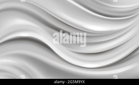 Abstract silver wave background, yellow expensive luxury silk silver background for vip cards, vector illustration. Stock Vector