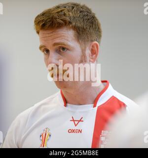 Sheffield, England - 26 June 2021 - James Simpson of England during the Rugby League Wheelchair International  England vs Wales at English Institute of Sport, Sheffield, UK  Dean Williams/Alamy Live News Stock Photo