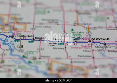 Plankinton South Dakota USA shown on a Geography map or Road map Stock ...