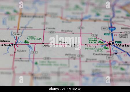 Clark South Dakota Map Clark South Dakota Usa Shown On A Geography Map Or Road Map Stock Photo -  Alamy