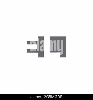 EL Logo monogram with negative space style design template isolated on white background Stock Vector