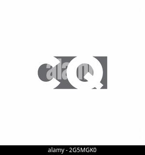 CQ Logo monogram with negative space style design template isolated on white background Stock Vector