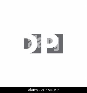 DP Logo monogram with negative space style design template isolated on white background Stock Vector
