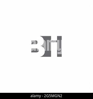 BI Logo monogram with negative space style design template isolated on white background Stock Vector
