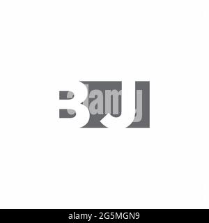 BJ Logo monogram with negative space style design template isolated on white background Stock Vector