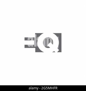 EQ Logo monogram with negative space style design template isolated on white background Stock Vector