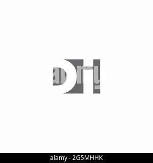 DI Logo monogram with negative space style design template isolated on white background Stock Vector