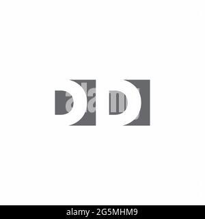 DD Logo monogram with negative space style design template isolated on white background Stock Vector