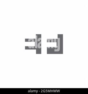 EF Logo monogram with negative space style design template isolated on white background Stock Vector