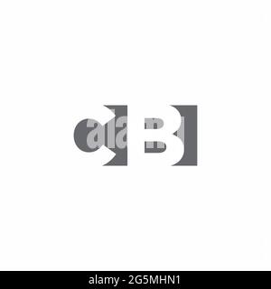 CB Logo monogram with negative space style design template isolated on white background Stock Vector
