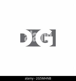 DG Logo monogram with negative space style design template isolated on white background Stock Vector