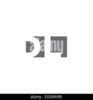 DL Logo monogram with negative space style design template isolated on white background Stock Vector