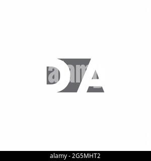 DA Logo monogram with negative space style design template isolated on white background Stock Vector