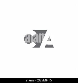 CA Logo monogram with negative space style design template isolated on white background Stock Vector