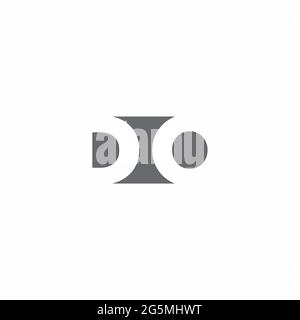 DO Logo monogram with negative space style design template isolated on white background Stock Vector