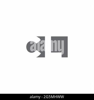 CL Logo monogram with negative space style design template isolated on white background Stock Vector