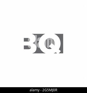 BQ Logo monogram with negative space style design template isolated on white background Stock Vector