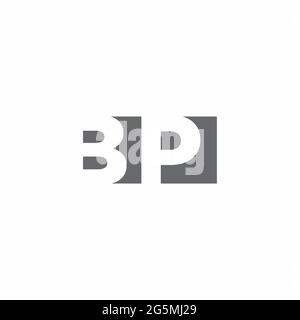 BP Logo monogram with negative space style design template isolated on white background Stock Vector
