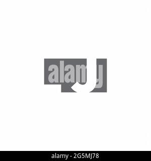 LJ Logo monogram with negative space style design template isolated on white background Stock Vector