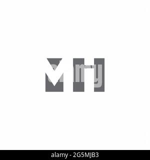 MI Logo monogram with negative space style design template isolated on white background Stock Vector
