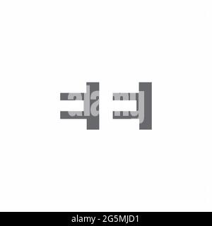 EE Logo monogram with negative space style design template isolated on white background Stock Vector