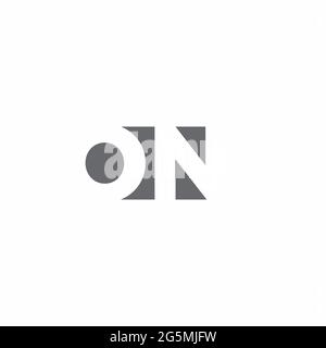 ON Logo monogram with negative space style design template isolated on white background Stock Vector