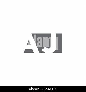 AJ Logo monogram with negative space style design template isolated on white background Stock Vector