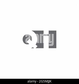 QI Logo monogram with negative space style design template isolated on white background Stock Vector
