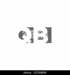 QB Logo monogram with negative space style design template isolated on white background Stock Vector
