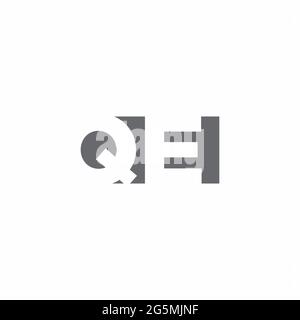 QE Logo monogram with negative space style design template isolated on white background Stock Vector