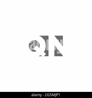 QN logo initial letter monogram with pillar shape design template ...