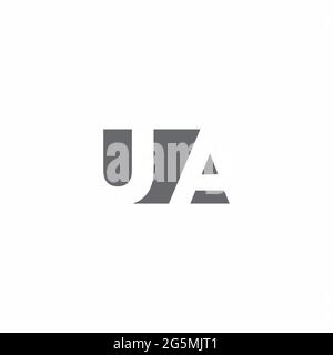 UA Logo monogram with negative space style design template isolated on white background Stock Vector