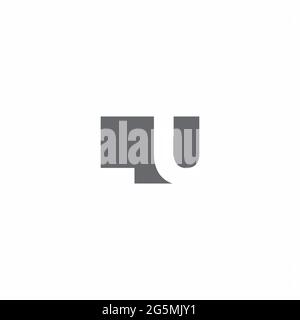 LU Logo monogram with negative space style design template isolated on white background Stock Vector
