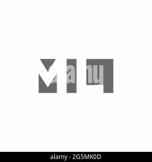ML Logo monogram with negative space style design template isolated on white background Stock Vector