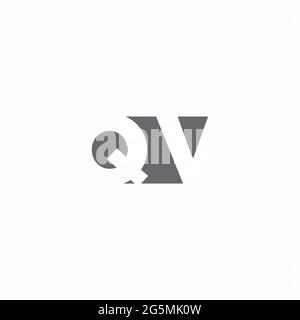 LETTERS VQ LOGO DESIGN WITH NEGATIVE SPACE EFFECT FOR ILLUSTRATION USE ...
