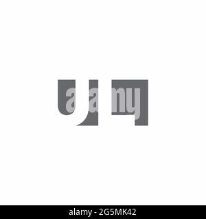 UL Logo monogram with negative space style design template isolated on white background Stock Vector