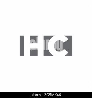 HC Logo monogram with negative space style design template isolated on white background Stock Vector