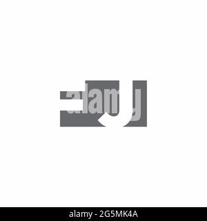 FJ Logo monogram with negative space style design template isolated on white background Stock Vector