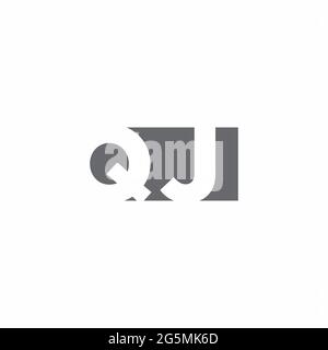 QJ Logo monogram with negative space style design template isolated on white background Stock Vector