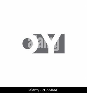 OY Logo monogram with negative space style design template isolated on white background Stock Vector
