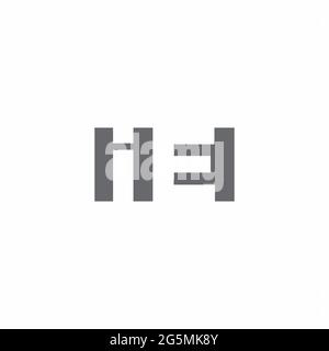 IE Logo monogram with negative space style design template isolated on white background Stock Vector