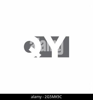 QY Logo monogram with negative space style design template isolated on white background Stock Vector