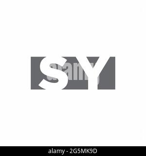 SY Logo monogram with negative space style design template isolated on white background Stock Vector