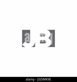 JB Logo monogram with negative space style design template isolated on white background Stock Vector