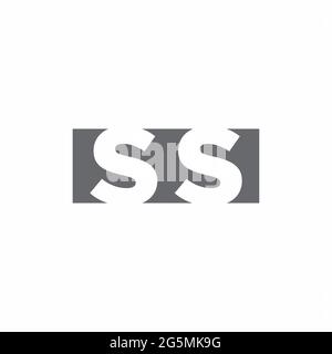 SS Logo monogram with negative space style design template isolated on white background Stock Vector