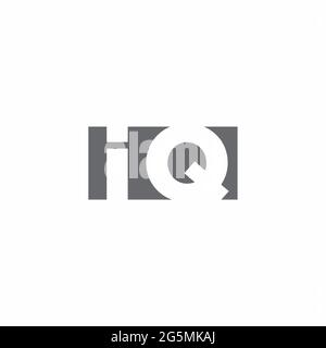 IQ Logo monogram with negative space style design template isolated on white background Stock Vector