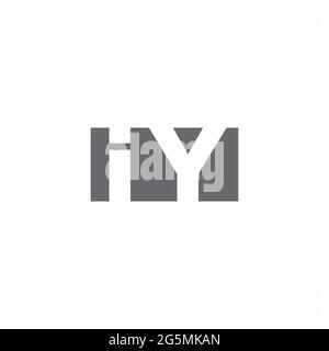 IY Logo monogram with negative space style design template isolated on white background Stock Vector