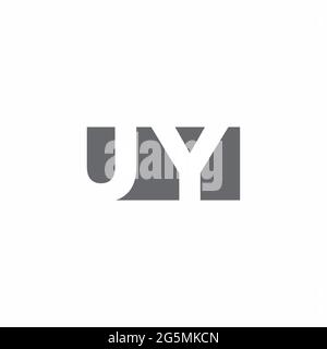 UY Logo monogram with negative space style design template isolated on white background Stock Vector