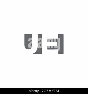 UE Logo monogram with negative space style design template isolated on white background Stock Vector